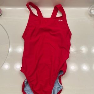 Red Nike one piece!